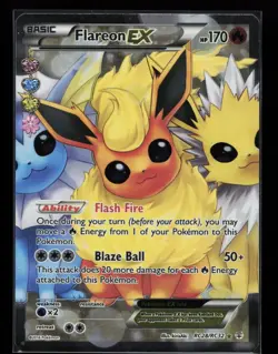 Flareon EX (Full Art) RC28/RC32 Generations: Radiant Collection Pokemon Card - Image 1