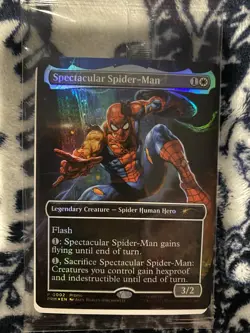 Magic The Gathering Spectacular Spiderman Card Marvel Legends Exclusive - Image 1