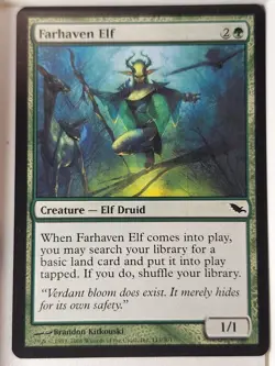 Farhaven Elf - Shadowmoor - Magic the Gathering MTG Nice! - Image 1