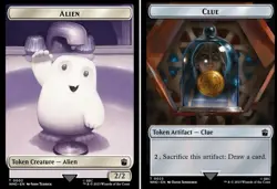 Alien // Clue (0023) Double-Sided Token - Foil - Universes Beyond: Doctor Who - - Image 1
