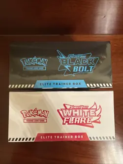 2 X Pokemon TCG White Flare and Black Bolt Elite Trainer Box ETB Pair ✅ SEALED ✅ - Image 5