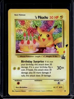 2021 Pokemon SWSH Celebrations Pikachu Classic Collection #24 - Image 1