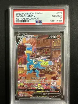 Machamp V Alternate Full Art 172/189 PSA 10 Astral Radiance Pokemon English - Image 1