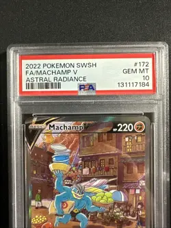 Machamp V Alternate Full Art 172/189 PSA 10 Astral Radiance Pokemon English - Image 2