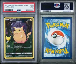 2021 Pokemon Celebrations 005 Pikachu Full Art Holo PSA 9 Mint Rare Card Fresh - Image 3