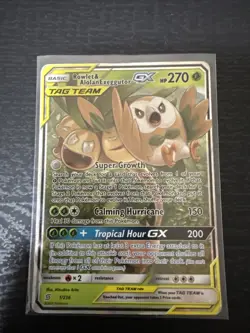 Pokemon TCG Rowlet Alolan Exeggutor Tag Team GX Unified Minds 1/236 HP - Image 1