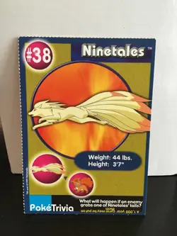 Ninetales #38 Burger King PokeTrivia Pokemon Mewtwo Strikes Back Promo - Image 1