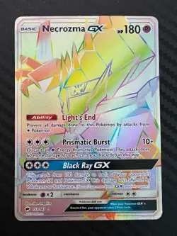 Pokemon TCG Necrozma GX Burning Shadows 153/147 Holo Secret Rainbow Rare MP/HP - Image 1