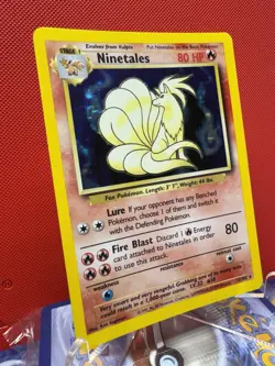 Pokemon TCG Ninetales 12/102 Base Set Vintage Holo Rare Unlimited #479 - Image 2