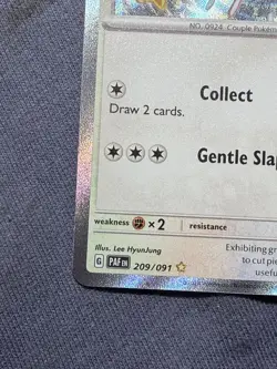 Pokemon TCG Tandemaus Scarlet & Violet: Paldean Fates 209/091 Holo Shiny Rare NM - Image 4