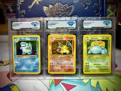1999 Pokemon Base CHARIZARD #4 Holo DSG 8.5 BLASTOISE #2 VENUSAUR #15 BIG THREE - Image 1