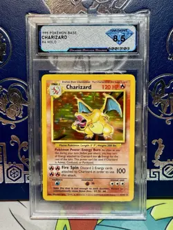 1999 Pokemon Base CHARIZARD #4 Holo DSG 8.5 BLASTOISE #2 VENUSAUR #15 BIG THREE - Image 3