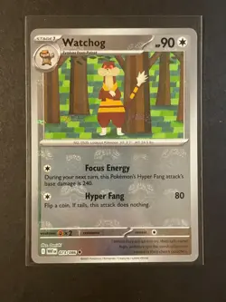 Pokemon Watchog 073/086 White Flare Masterball Reverse Holo NM - Image 1
