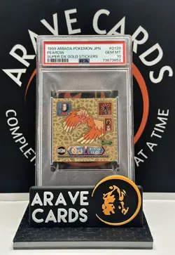 1999 AMADA POKEMON JPN FEAROW D128 SUPER DX GOLD STICKER *POP 5* PSA 10 💎 - Image 1
