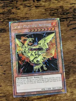 YU-GI-OH SACRED PHOENIX OF NEPTHYS RA03-EN147 PLATINUM SECRET RARE NM - Image 1