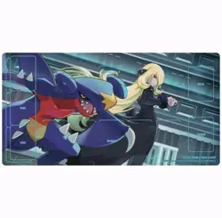 Pokemon Card Game Rubber Playmat - Cynthia & Garchomp Japanese Exclusive New - Image 1