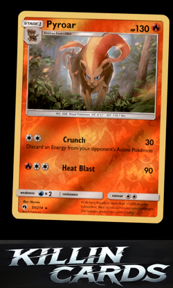 Reverse Holofoil Pyroar 51/214 Pokemon Rare SM - Lost Thunder Card NM - Image 1