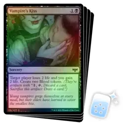 FOIL VAMPIRE'S KISS X4 Innistrad: Crimson Vow VOW Magic MTG MINT CARD - Image 1