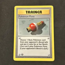 Pokemon Flute 86/102 Base Set (Shadowless) Regular Nice Card Never Played MINT - Image 1