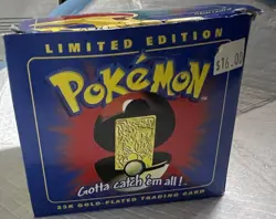 1999 Pokemon Burger King Charizard 23K Gold Plated Trading Card w/ Pokeball NIB - Image 2