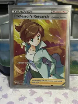 Professor's Research (Full Art) - SWSH152 Sword & Shield Promo NM Pokemon TCG - Image 1