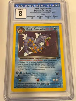 2000 POKEMON DARK GYARADOS TEAM ROCKET UNLIMITED HOLO 8/82 CGC 8 NM/MINT - Image 1