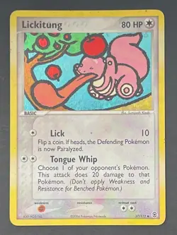 Pokemon Card Lickitung 37/112 Reverse Holo Fire Red & Leaf Green Lightly Played - Image 1