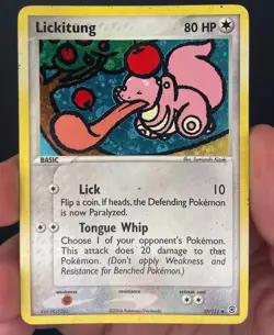 Pokemon Card Lickitung 37/112 Reverse Holo Fire Red & Leaf Green Lightly Played - Image 2