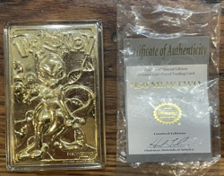 Pokemon MEWTWO #150 23k Gold Plated Card Vintage 1999 Burger King Promo COA - Image 2
