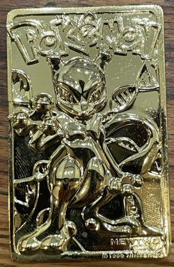 Pokemon MEWTWO #150 23k Gold Plated Card Vintage 1999 Burger King Promo COA - Image 3