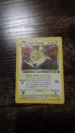 Pokemon Dark Raichu Holo TCG Card 83/82 Lightly Played - Image 1