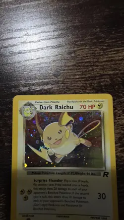 Pokemon Dark Raichu Holo TCG Card 83/82 Lightly Played - Image 2