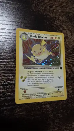 Pokemon Dark Raichu Holo TCG Card 83/82 Lightly Played - Image 3