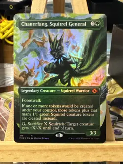 MTG *Chatterfang, Squirrel General Borderless Foil* (NM) Modern Horizons 2 Magic - Image 1