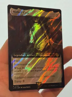 1X SURGE FOIL Mithril Coat EXTENDED ART NM MTG Magic LTR Lord of the Rings EDH - Image 2
