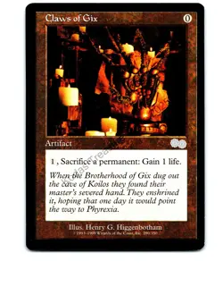 Claws of Gix #290 Artifact Urza's Saga Uncommon NP Near Mint or Better - Image 1