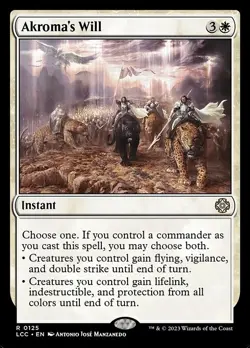 Akroma's Will Commander: The Lost Caverns of Ixalan NM MTG Non-11Foil - Image 1