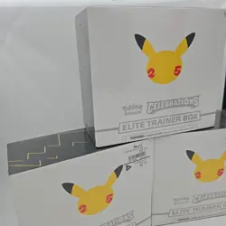 Pokemon Celebrations Elite Trainer Box ETB : Set Of 3 Boxes (Factory Sealed) - Image 3