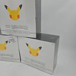 Pokemon Celebrations Elite Trainer Box ETB : Set Of 3 Boxes (Factory Sealed) - Image 5