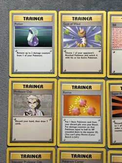 Vintage Pokemon Cards Lot Base Fossil Professor Oak Mr Fuji Potion Trainer Energ - Image 2