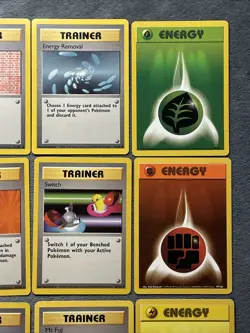 Vintage Pokemon Cards Lot Base Fossil Professor Oak Mr Fuji Potion Trainer Energ - Image 4