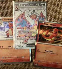 Charizard Tera Black Star Promo 056 + Charmander / Charmeleon - Pokemon TCG - Image 1