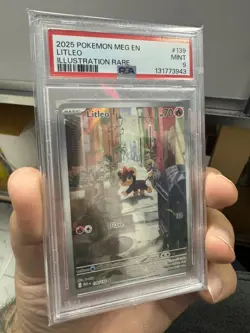 2025 POKEMON MEG EN-MEGA EVOLUTION ILLUSTRATION RARE #139 LITLEO PSA 9 - Image 1