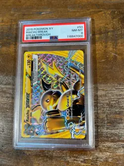 POKEMON 2015 Breakthrough XY RAICHU Break #50 PSA 8 RARE - Image 1