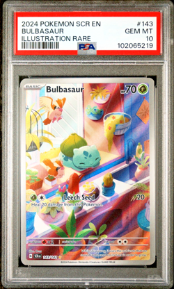 👑Pokemon TCG - Bulbasaur - 143/142 - Illustration Rare - Stellar Crown - NM👑 - Image 1