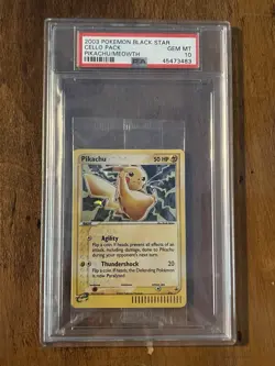 2003 Pokemon BLACK STAR PROMO CELLO PACK Pikachu/Meowth PSA 10 - Image 1