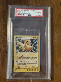 2003 Pokemon BLACK STAR PROMO CELLO PACK Pikachu/Meowth PSA 10 - Image 2