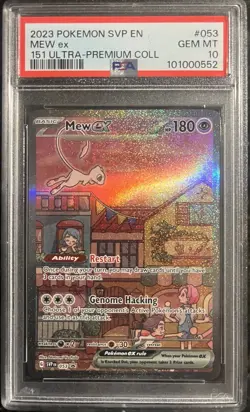 2023 Pokemon SVP EN-SV Black Star Promo 053 Mew EX 151 Ultra Premium Coll PSA 10 - Image 1