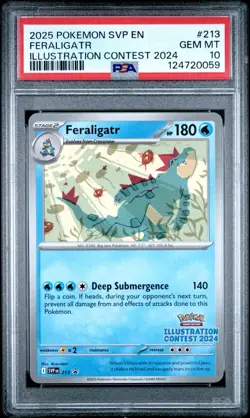 2025 Pokemon SVP EN Illustration Contest 2024 #213 Feraligatr PSA 10 GEM MINT - Image 1