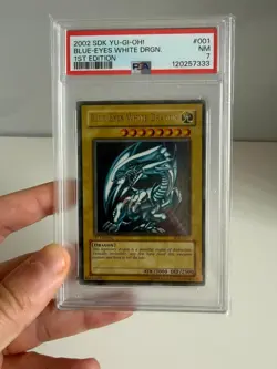 2002 Sdk-E001 Yu-Gi-Oh! #001 Blue-Eyes White Drgn. Nm 1St Edition 7 - Image 1